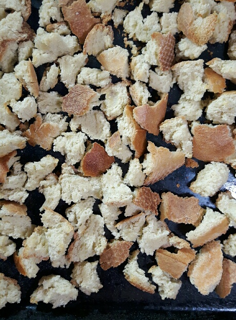 Breadcrumbs on Flat Pan