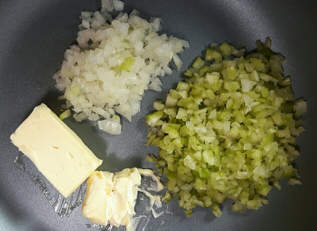 Celery Onions Butter Frypan