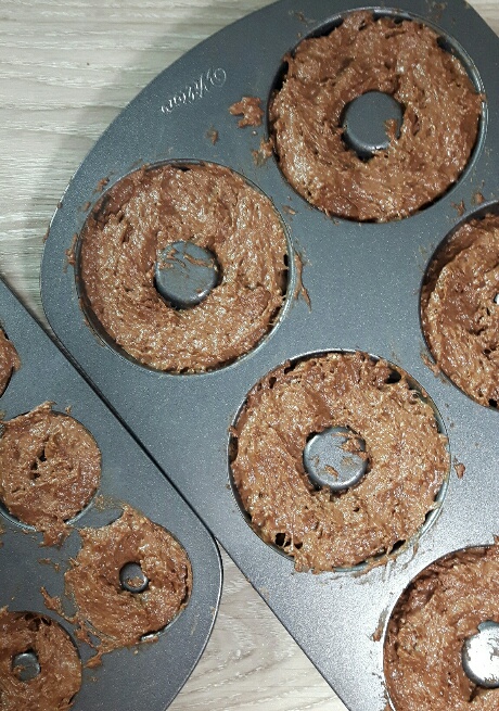Donut Dough in Donut Pans