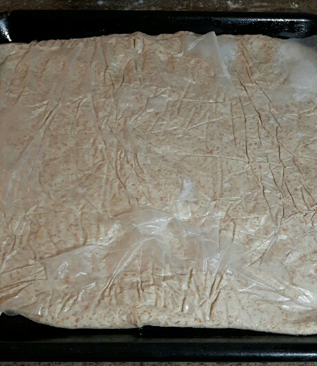Wax  Paper on Dough