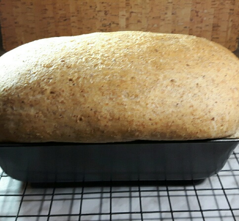 Fresh Baked Whole Wheat Bread with Flax